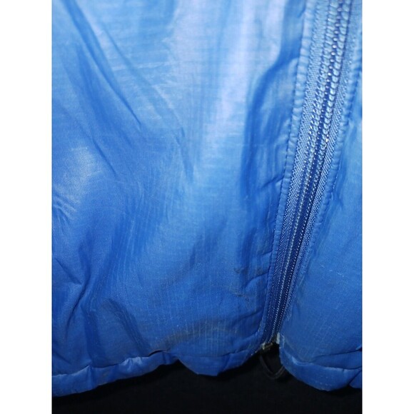 Patagonia Vintage Hooded Jacket Women Small Aqua Blue Insulated Coat *flaws** - Picture 7 of 13